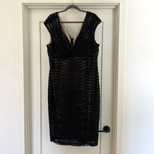 Adrianna Papell Shutter Pleat Sheath Wedding Guest Dress Plus Size 20W